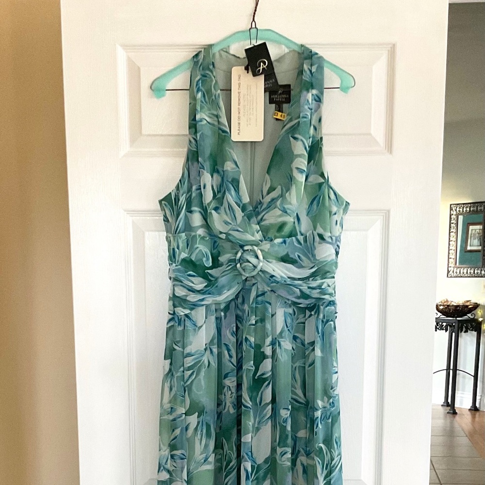 Adrianna Papell Women’s Chiffon  Long Dress for Mother of Bride/Groom Size 14